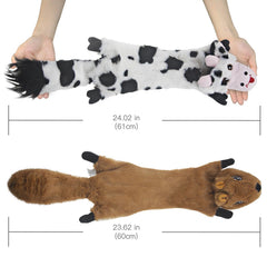 No Stuffing Squeaky Dog Toys – Durable Plush Chew & Interactive Toys for Small, Medium & Large Dogs