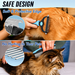 Premium Stainless Steel Pet Grooming Comb for Dogs & Cats – Hair Removal, Dematting & Detangling Tool
