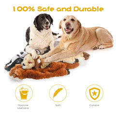 No Stuffing Squeaky Dog Toys – Durable Plush Chew & Interactive Toys for Small, Medium & Large Dogs