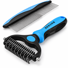 Premium Stainless Steel Pet Grooming Comb for Dogs & Cats – Hair Removal, Dematting & Detangling Tool