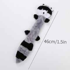 Unstuffed Squeaky Dog Toy – Soft Plush Fox, Raccoon & Squirrel Chew Toy for Small & Medium Dogs