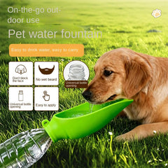 Portable Dog Water Bottle Attachment, Slip-On Pet Water Bowl For Walks  Silicone Dog Drink Dispenser, Fits Standard Water Bottles,Ideal For Daily Walks & Travel, Quick Rinse & Easy Setup