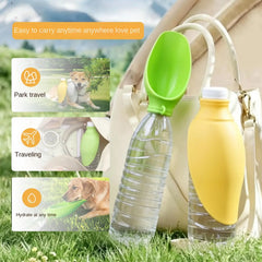 Portable Dog Water Bottle Attachment, Slip-On Pet Water Bowl For Walks  Silicone Dog Drink Dispenser, Fits Standard Water Bottles,Ideal For Daily Walks & Travel, Quick Rinse & Easy Setup