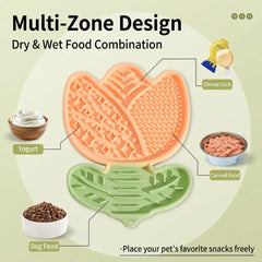 Silicone Slow Feeder Lick Mat for Dogs & Cats – Non-Slip Suction Base, Anti-Choking Design – Easy-Clean Pet Mat for Feeding, Grooming & Bath Time