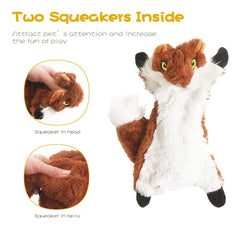 No Stuffing Squeaky Dog Toys – Durable Plush Chew & Interactive Toys for Small, Medium & Large Dogs